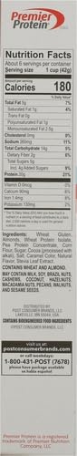 image:imagePremier Protein Chocolate Almond Cereal Chocolatey Protein Breakfast Cereal Flakes with Sliced Almonds Contains 20g of Protein Per Serving 9 oz BoxChocolate