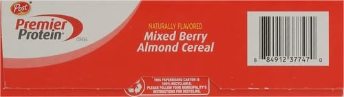 image:imagePremier Protein Mixed Berry Almond Breakfast Cereal HighProtein Crunch with Real Fruit and Nuts 30 oz Bag 1 CountMixed Berry