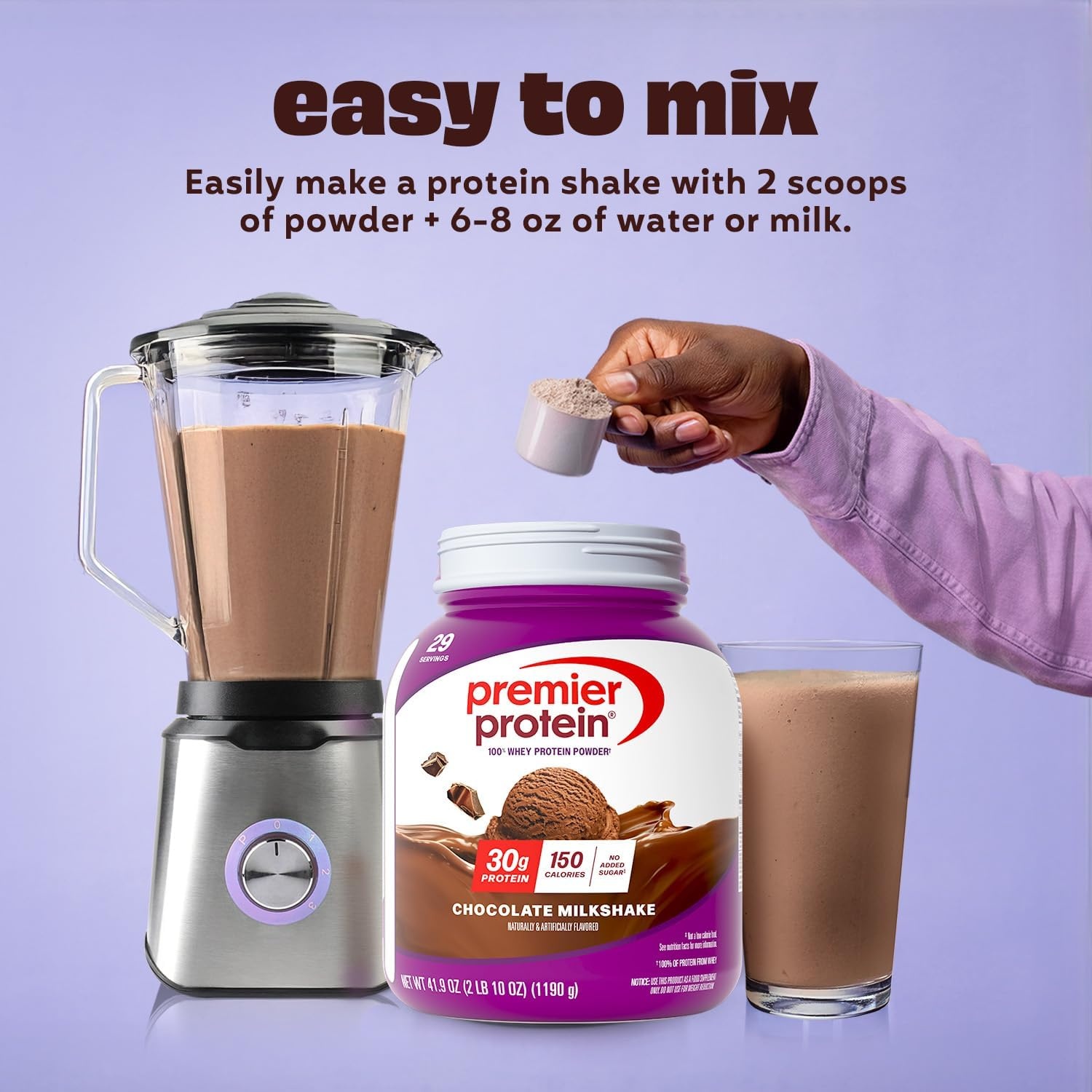 image:imagePremier Protein Powder Vanilla Milkshake 30g Protein 1g Sugar 100 Whey Protein Keto Friendly No Soy Gluten Free 233 oz 17 ServingsChocolate