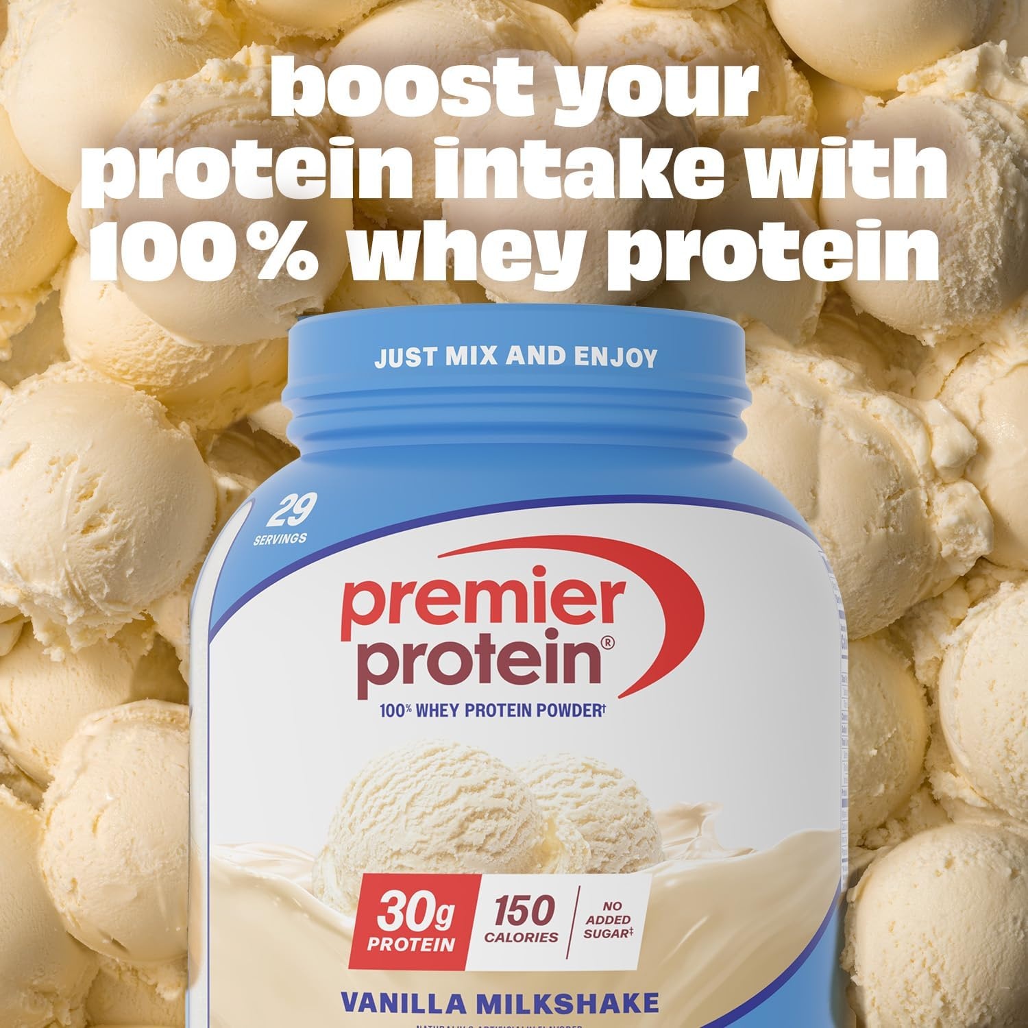 image:imagePremier Protein Powder Vanilla Milkshake 30g Protein 1g Sugar 100 Whey Protein Keto Friendly No Soy Gluten Free 233 oz 17 ServingsVanilla