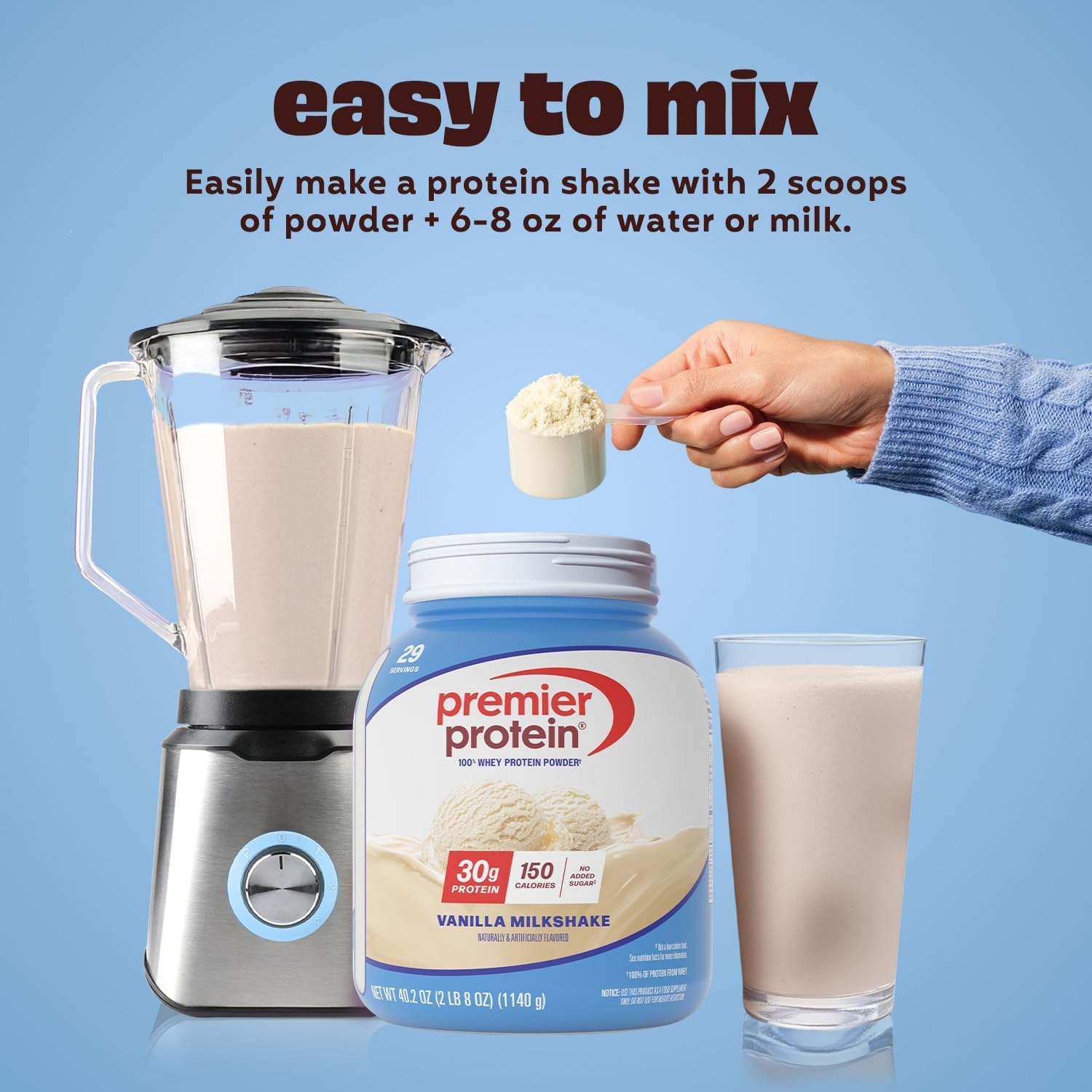 image:imagePremier Protein Powder Vanilla Milkshake 30g Protein 1g Sugar 100 Whey Protein Keto Friendly No Soy Gluten Free 233 oz 17 ServingsVanilla