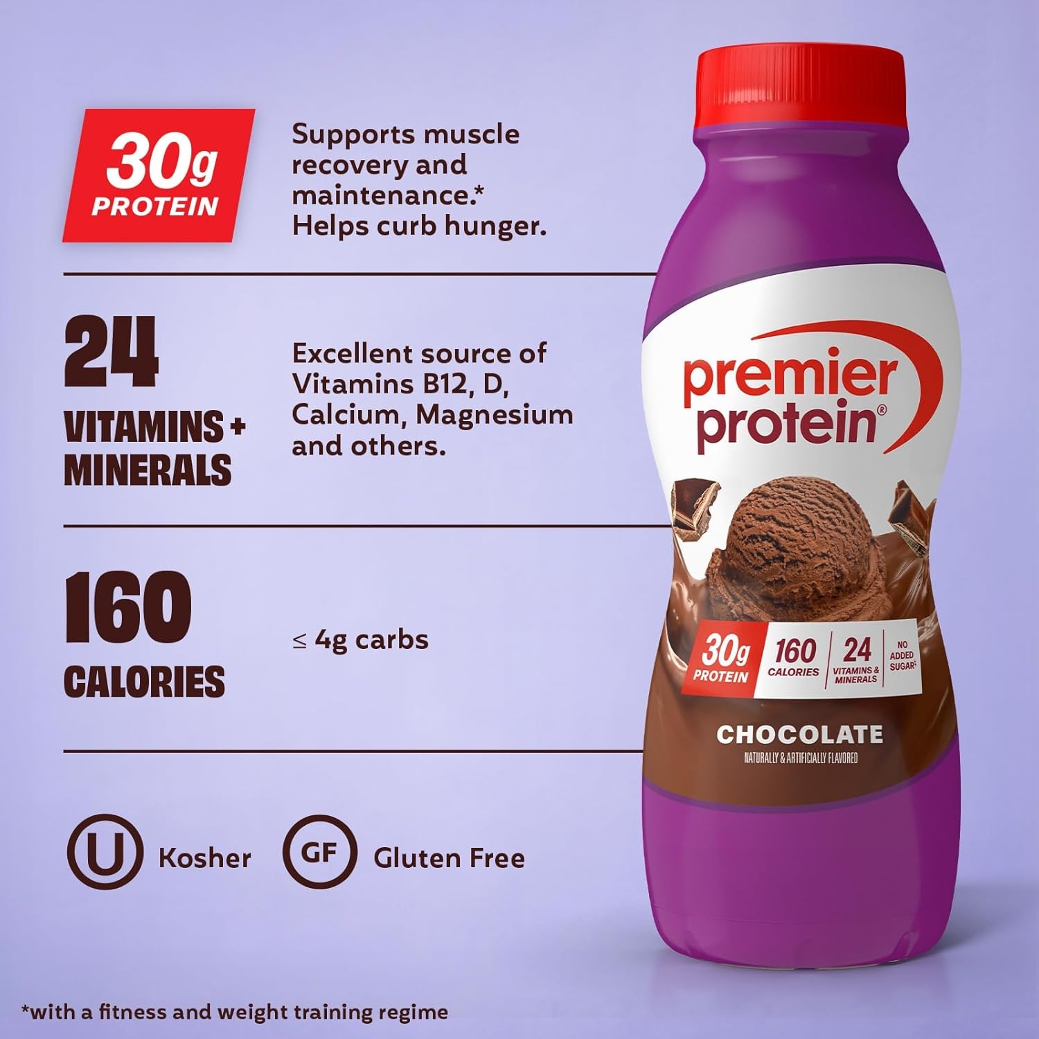 image:imagePremier Protein Shake 8 Flavor Variety Pack 30g Protein No Added Sugar 24 Vitamins amp Minerals to Support Immune Health GlutenFree 115 fl oz 8 Pack115 Fl Oz Pack of 16