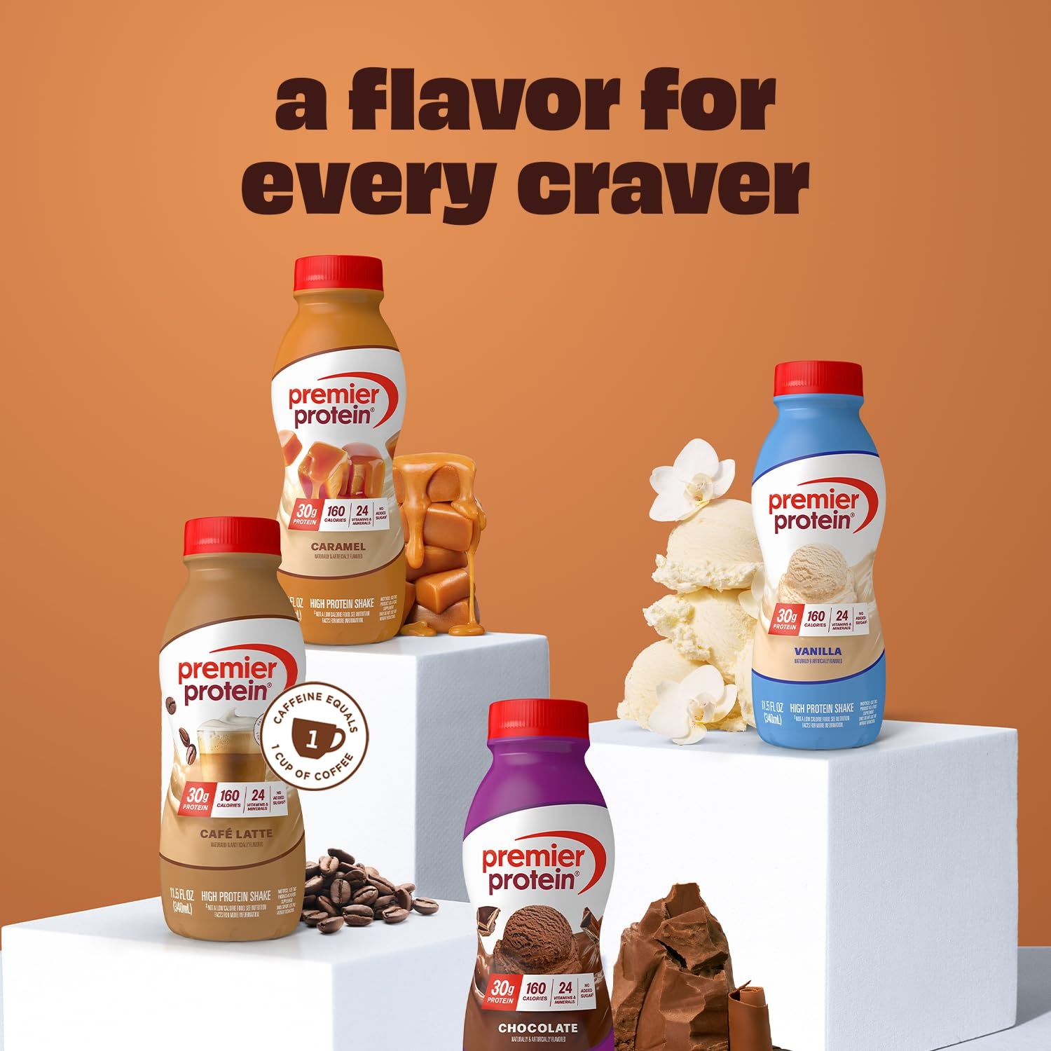 image:imagePremier Protein Shake Cinnamon Roll 30g Protein No Added Sugar 24 Vitamins amp Minerals to Support Immune Health GlutenFree 115 fl oz 12 PackCaramel