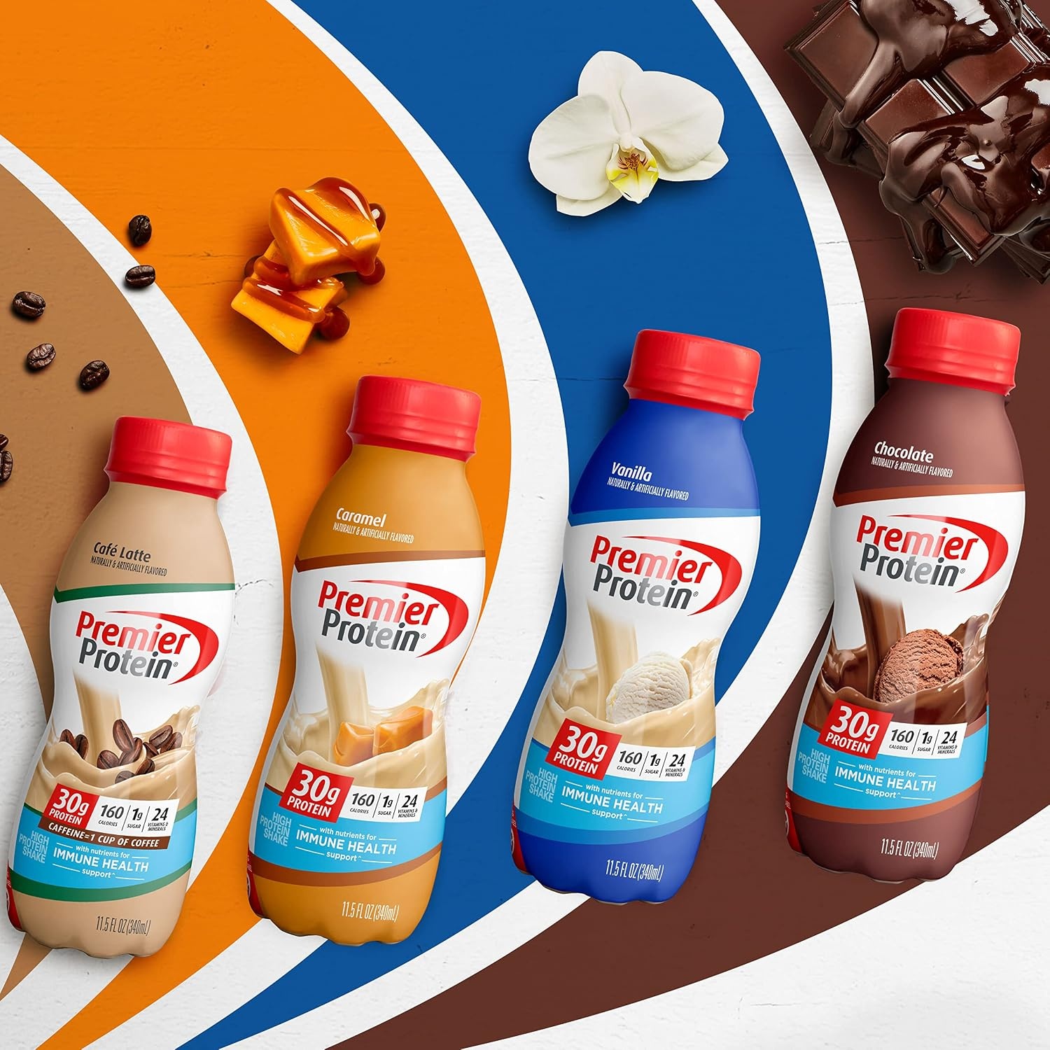 image:imagePremier Protein Shake Cinnamon Roll 30g Protein No Added Sugar 24 Vitamins amp Minerals to Support Immune Health GlutenFree 115 fl oz 12 PackChocolate
