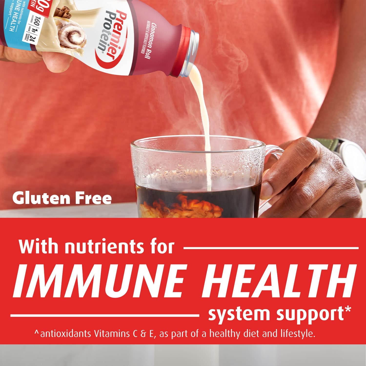 image:imagePremier Protein Shake Cinnamon Roll 30g Protein No Added Sugar 24 Vitamins amp Minerals to Support Immune Health GlutenFree 115 fl oz 12 PackCinnamon Roll