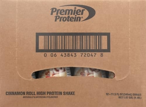image:imagePremier Protein Shake Cinnamon Roll 30g Protein No Added Sugar 24 Vitamins amp Minerals to Support Immune Health GlutenFree 115 fl oz 12 PackCinnamon Roll