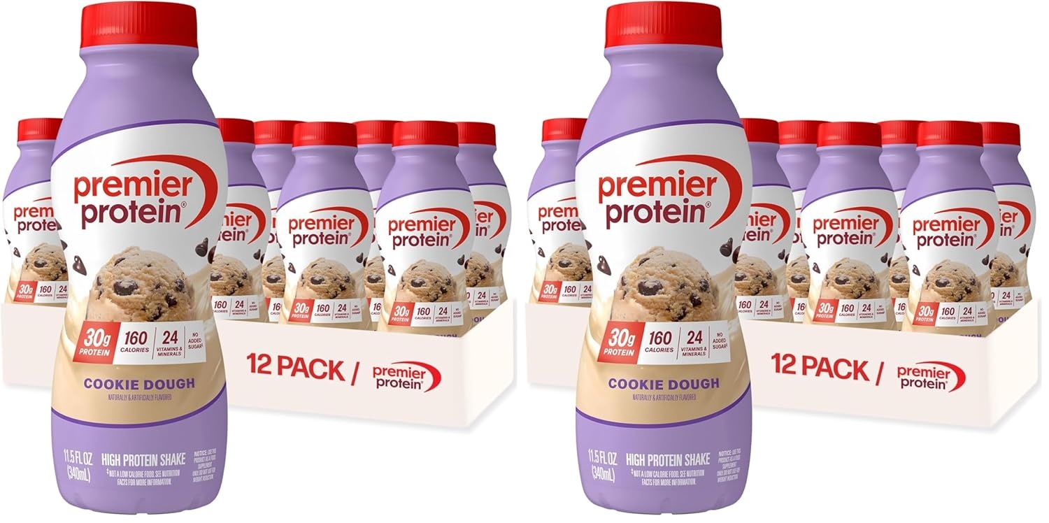 image:imagePremier Protein Shake Cinnamon Roll 30g Protein No Added Sugar 24 Vitamins amp Minerals to Support Immune Health GlutenFree 115 fl oz 12 PackCookie Dough