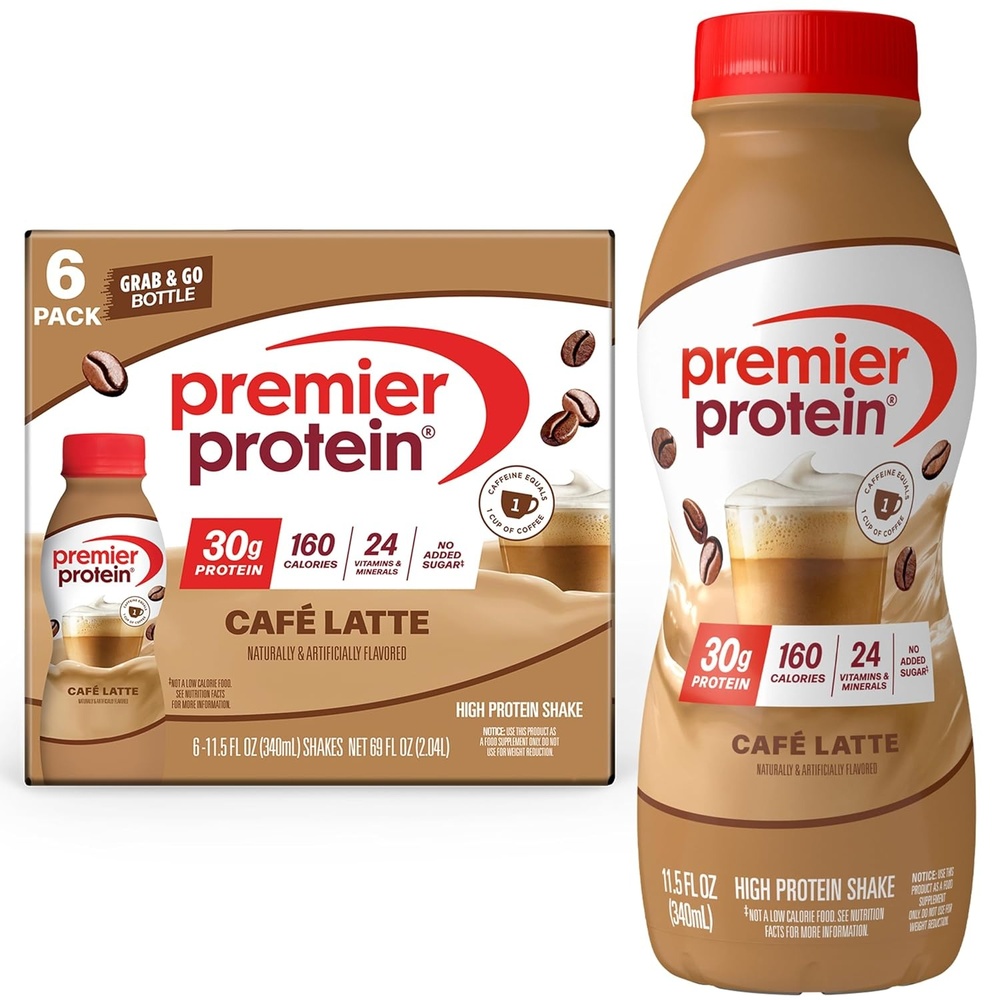image:imagePremier Protein Shake Cinnamon Roll 30g Protein No Added Sugar 24 Vitamins amp Minerals to Support Immune Health GlutenFree 115 fl oz 12 PackCafe Latte