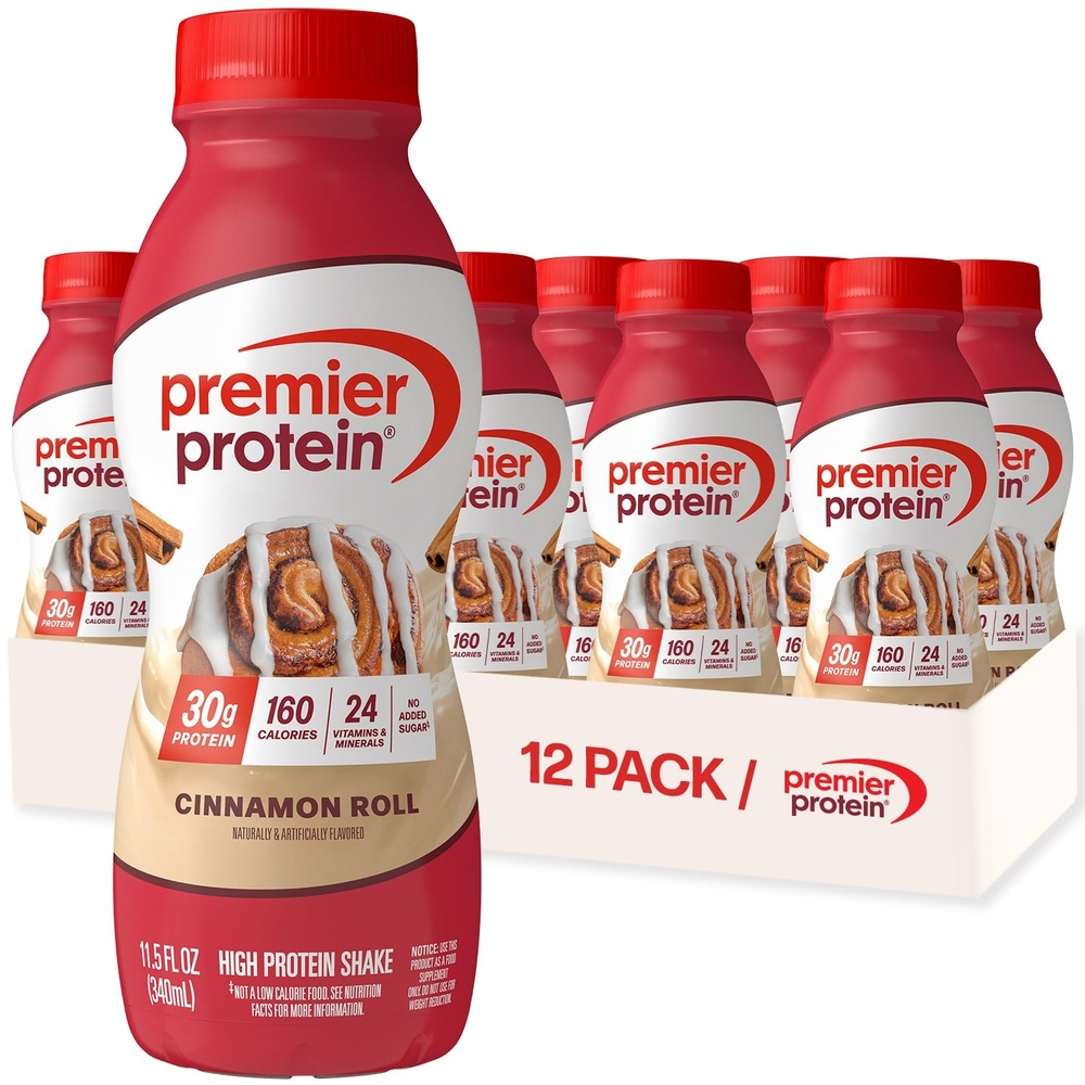 image:imagePremier Protein Shake Cinnamon Roll 30g Protein No Added Sugar 24 Vitamins amp Minerals to Support Immune Health GlutenFree 115 fl oz 12 PackCinnamon Roll