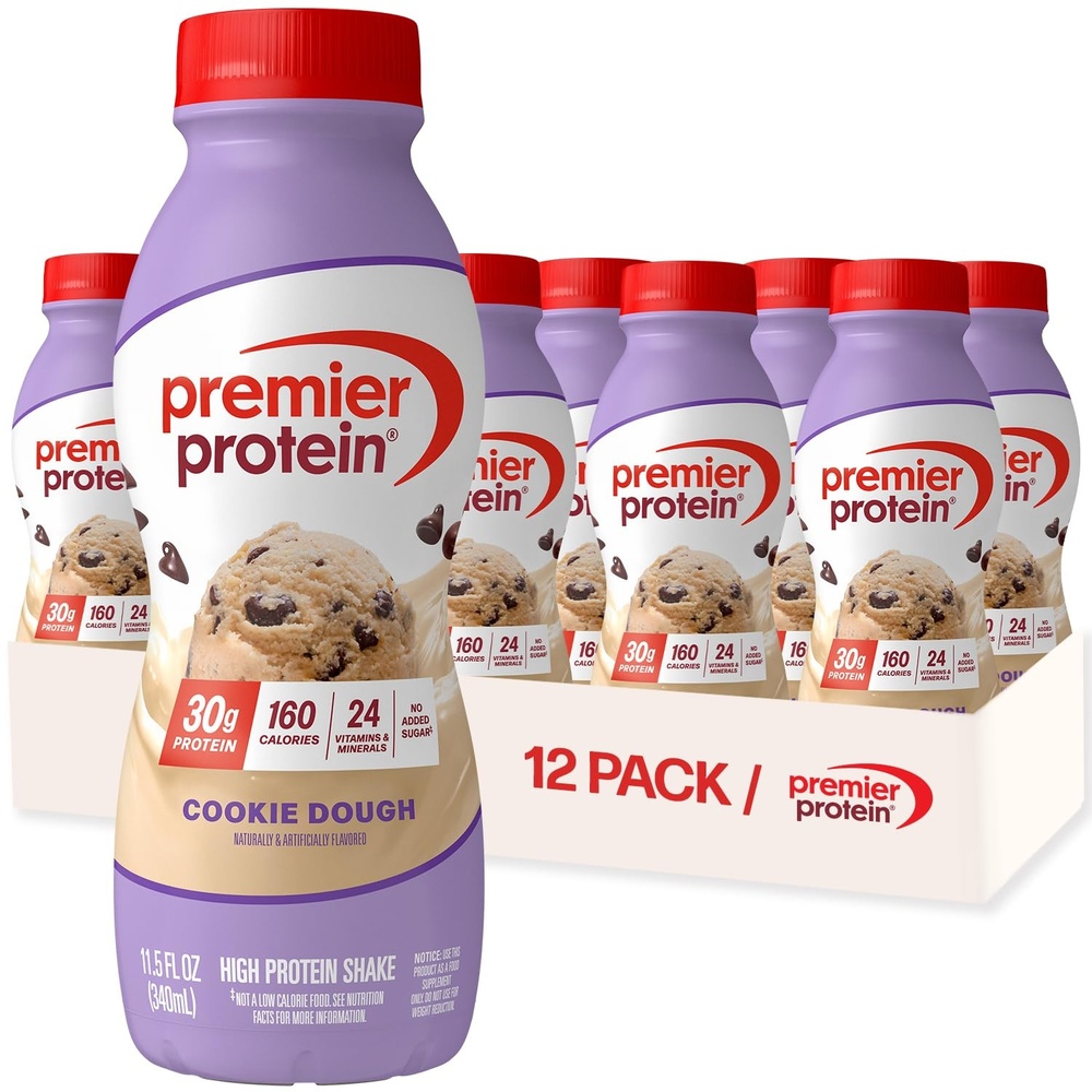 image:imagePremier Protein Shake Cinnamon Roll 30g Protein No Added Sugar 24 Vitamins amp Minerals to Support Immune Health GlutenFree 115 fl oz 12 PackCookie Dough