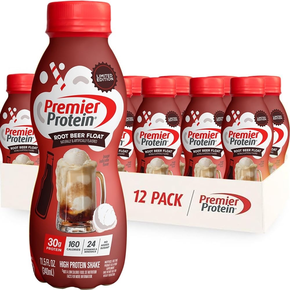 image:imagePremier Protein Shake Cinnamon Roll 30g Protein No Added Sugar 24 Vitamins amp Minerals to Support Immune Health GlutenFree 115 fl oz 12 PackRoot Beer Float