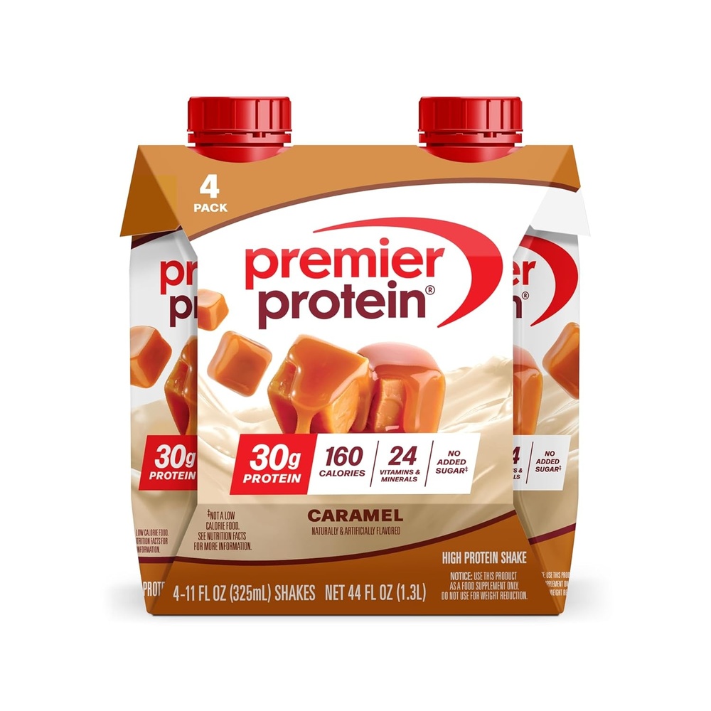 image:imagePremier Protein Shake Vanilla 30g Protein No Added Sugar 24 Vitamins amp Minerals to Support Immune Health 11 fl oz 4 PackCaramel