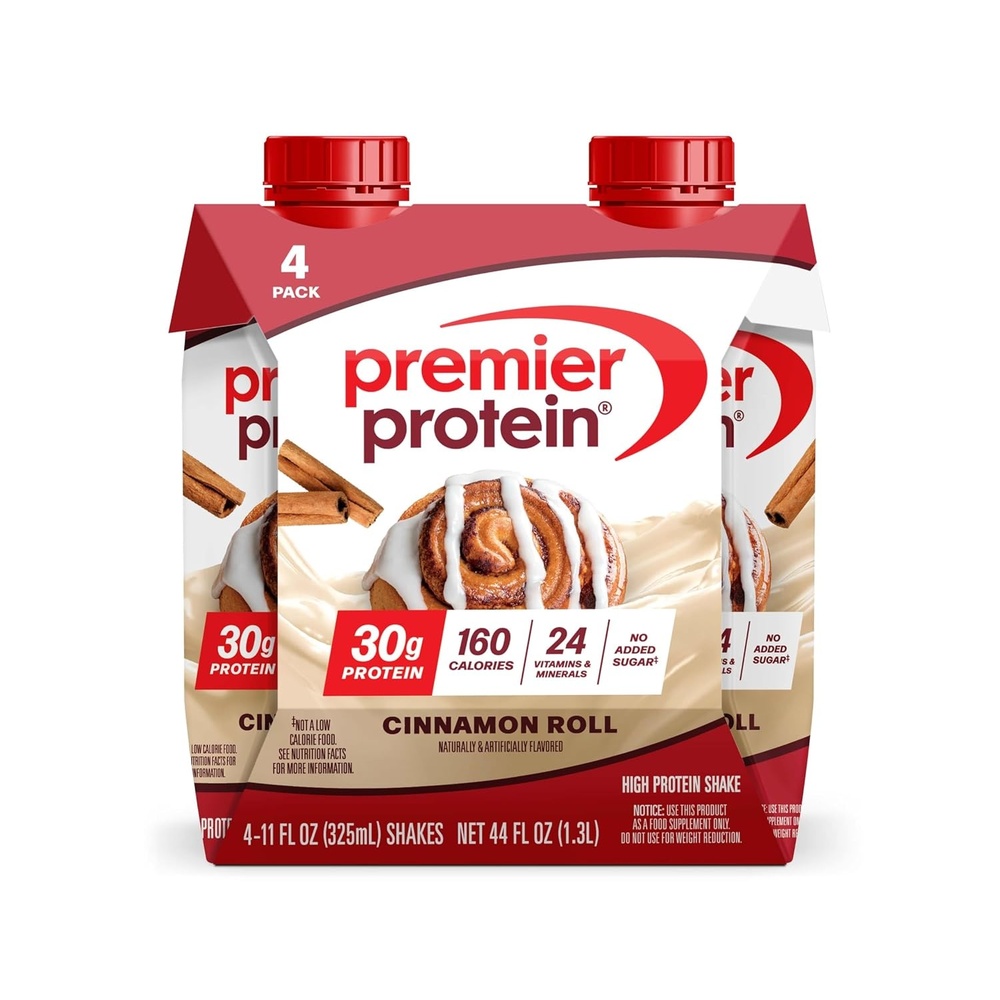 image:imagePremier Protein Shake Vanilla 30g Protein No Added Sugar 24 Vitamins amp Minerals to Support Immune Health 11 fl oz 4 PackCinnamon Roll