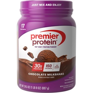 Premier Protein Powder, Vanilla Milkshake, 30g Protein, 1g Sugar, 100% Whey Protein, Keto Friendly, No Soy, Gluten Free, 23.3 oz (17 Servings)(Chocolate)