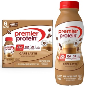 Premier Protein Shake, Cinnamon Roll, 30g Protein, No Added Sugar, 24 Vitamins & Minerals to Support Immune Health, Gluten-Free, 11.5 fl oz (12 Pack)(Cafe Latte)
