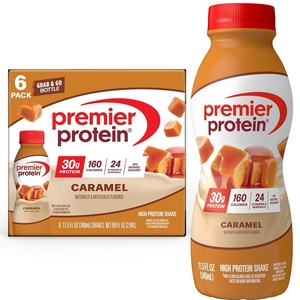 Premier Protein Shake, Cinnamon Roll, 30g Protein, No Added Sugar, 24 Vitamins & Minerals to Support Immune Health, Gluten-Free, 11.5 fl oz (12 Pack)(Caramel)