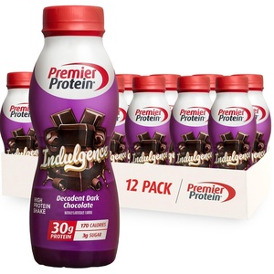 Premier Protein Shake INDULGENCE, Chocolate Covered Strawberry, 30g Protein, 170 Calories, 3g Sugar, 11.5 fl oz, 12 Pack (Packaging May Vary)(Decadent Dark Chocolate)