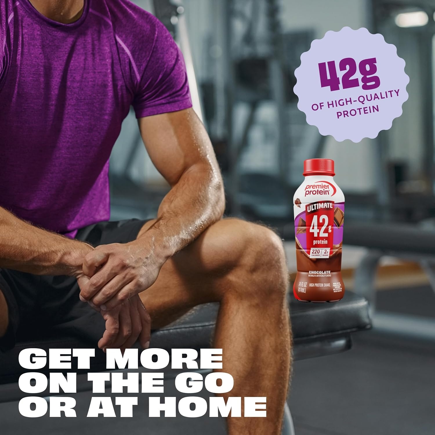 image:imagePremier Protein ULTIMATE 42g High Protein Shake Vanilla 12 Pack 220 Calories 2g Sugar 24 Vitamins amp Minerals Supports Muscle Health GlutenFree Protein Snack 14 ozChocolate