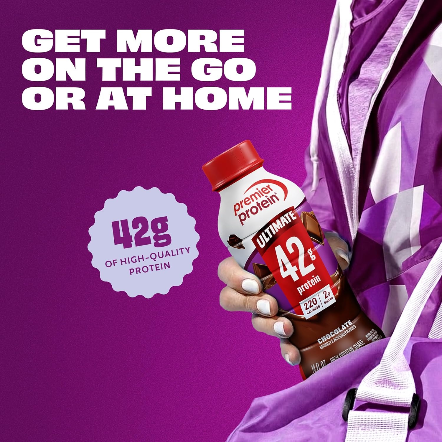 image:imagePremier Protein ULTIMATE 42g High Protein Shake Vanilla 12 Pack 220 Calories 2g Sugar 24 Vitamins amp Minerals Supports Muscle Health GlutenFree Protein Snack 14 ozChocolate