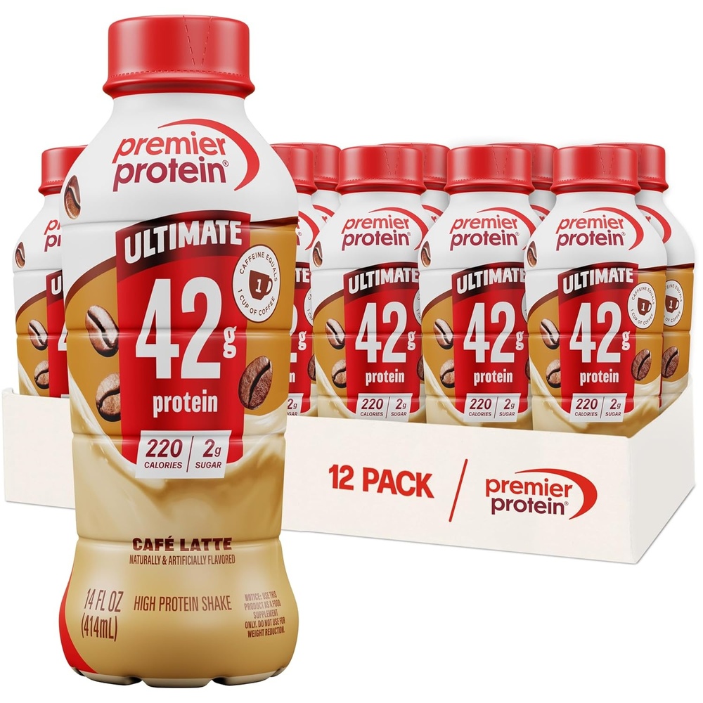 image:imagePremier Protein ULTIMATE 42g High Protein Shake Vanilla 12 Pack 220 Calories 2g Sugar 24 Vitamins amp Minerals Supports Muscle Health GlutenFree Protein Snack 14 ozCafe Latte