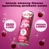 Premier Protein Sparkling Protein Soda, Black Cherry, 15g Whey, 12 Pack | Soft Drink with Benefits, 5 Ingredients, No Artificial Colors or Flavors, 3g Sugar, 12 oz