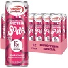 Premier Protein Sparkling Protein Soda, Black Cherry, 15g Whey, 12 Pack | Soft Drink with Benefits, 5 Ingredients, No Artificial Colors or Flavors, 3g Sugar, 12 oz