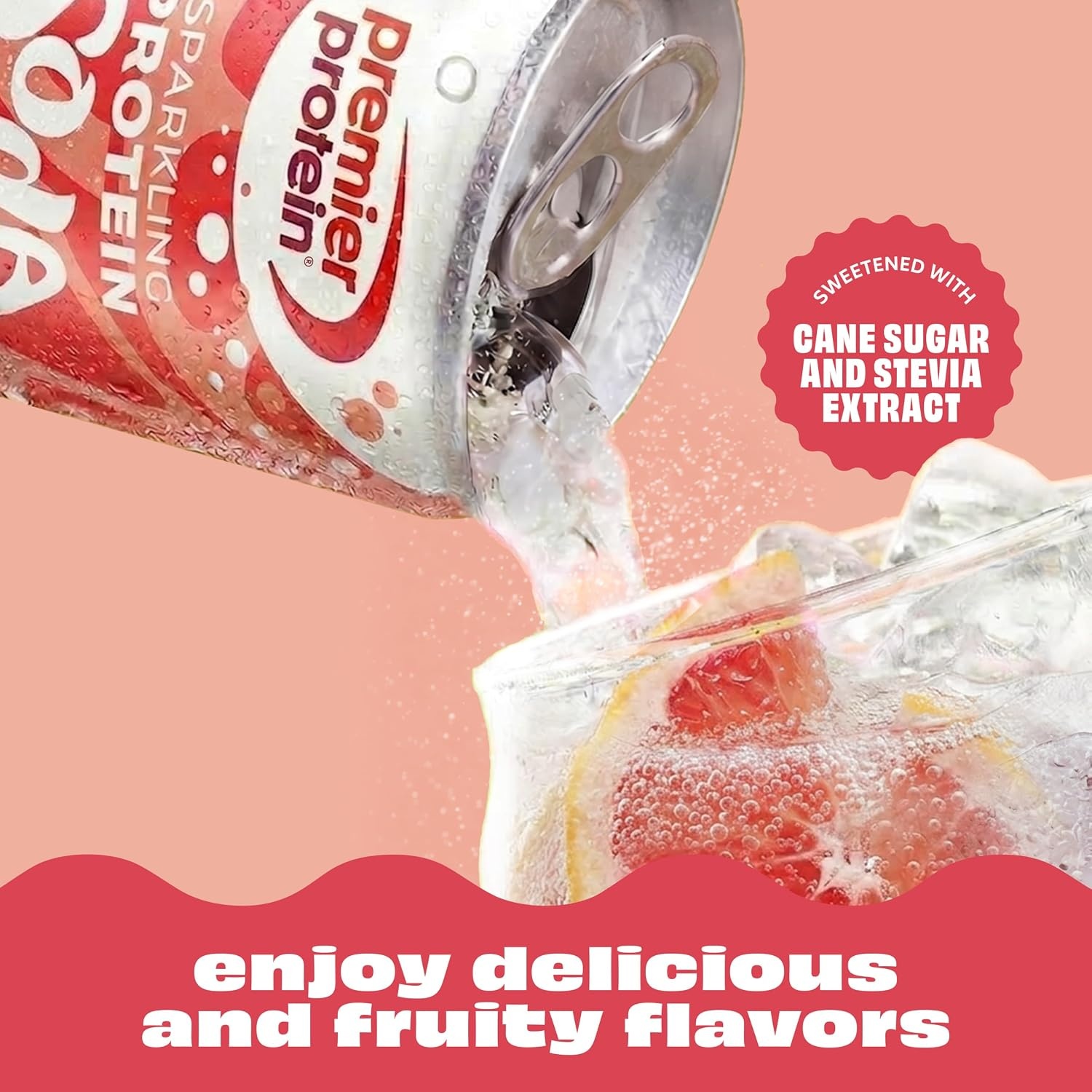 image:imagePremier Protein Sparkling Protein Soda Lemon Lime 15g Whey 12 Pack Soft Drink with Benefits 5 Ingredients No Artificial Colors or Flavors 3g Sugar 12 ozGrapefruit