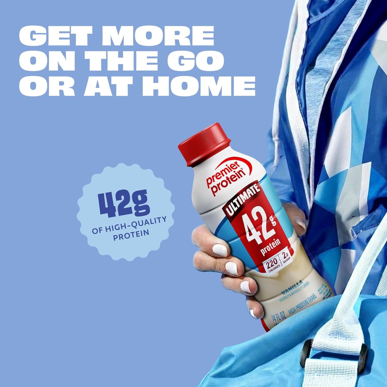 image:imagePremier Protein ULTIMATE 42g High Protein Shake Vanilla 4 Pack 220 Calories 2g Sugar 24 Vitamins amp Minerals Supports Muscle Health GlutenFree Protein Snack 14 ozVanilla