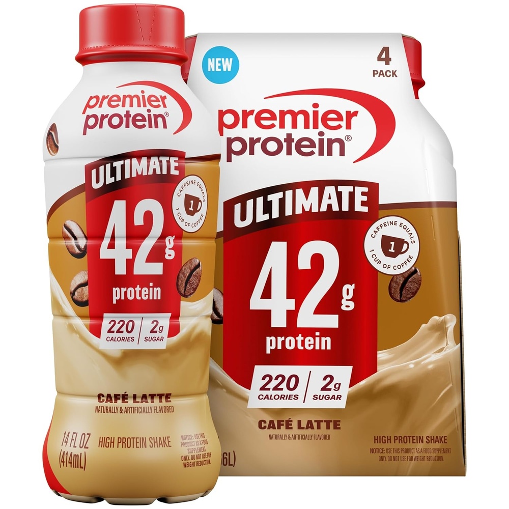 image:imagePremier Protein ULTIMATE 42g High Protein Shake Vanilla 4 Pack 220 Calories 2g Sugar 24 Vitamins amp Minerals Supports Muscle Health GlutenFree Protein Snack 14 ozCafe Latte