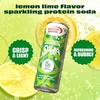 Premier Protein Sparkling Protein Soda, Lemon Lime, 15g Whey, 12 Pack | Soft Drink with Benefits, 5 Ingredients, No Artificial Colors or Flavors, 3g Sugar, 12 oz(Lemon Lime)